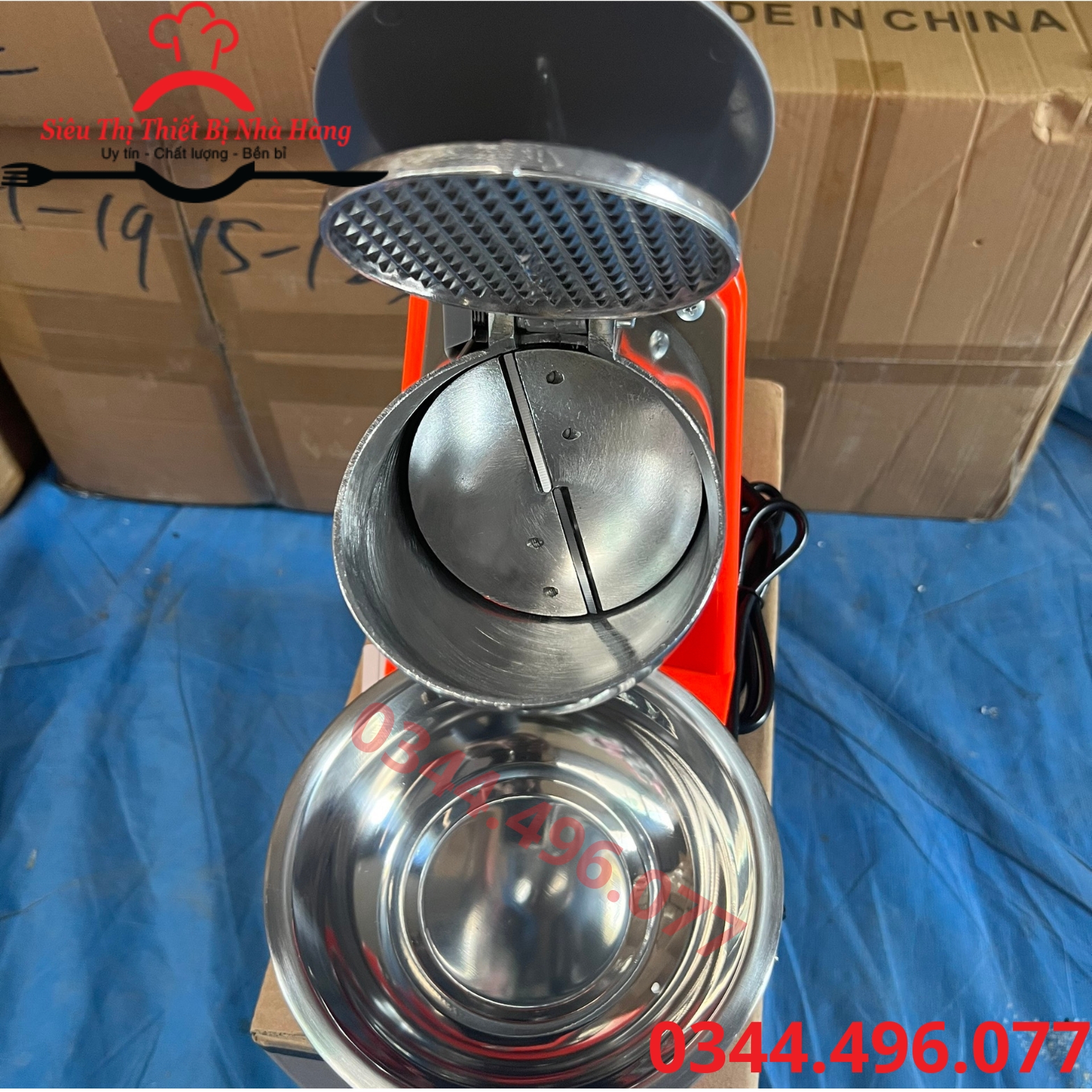 Máy bào đá tuyết, máy xay đá 2 lưỡi siêu mịn cho quán cafe, quán chè