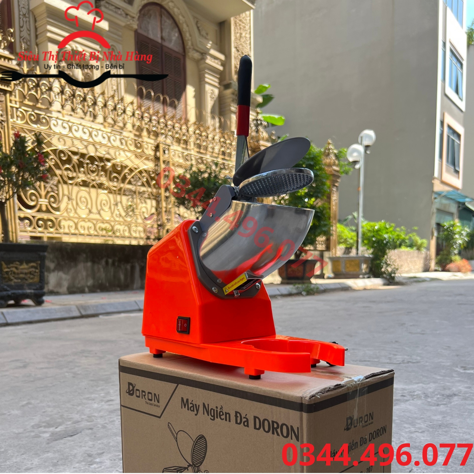 Máy bào đá tuyết, máy xay đá 2 lưỡi siêu mịn cho quán cafe, quán chè