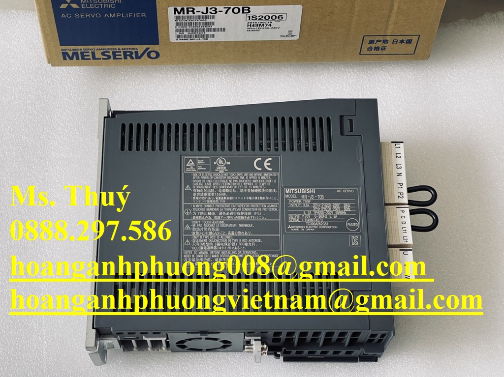 Chính hãng, mới 100%  Mitsubishi MR-J3-70B 0.7KW 380V
