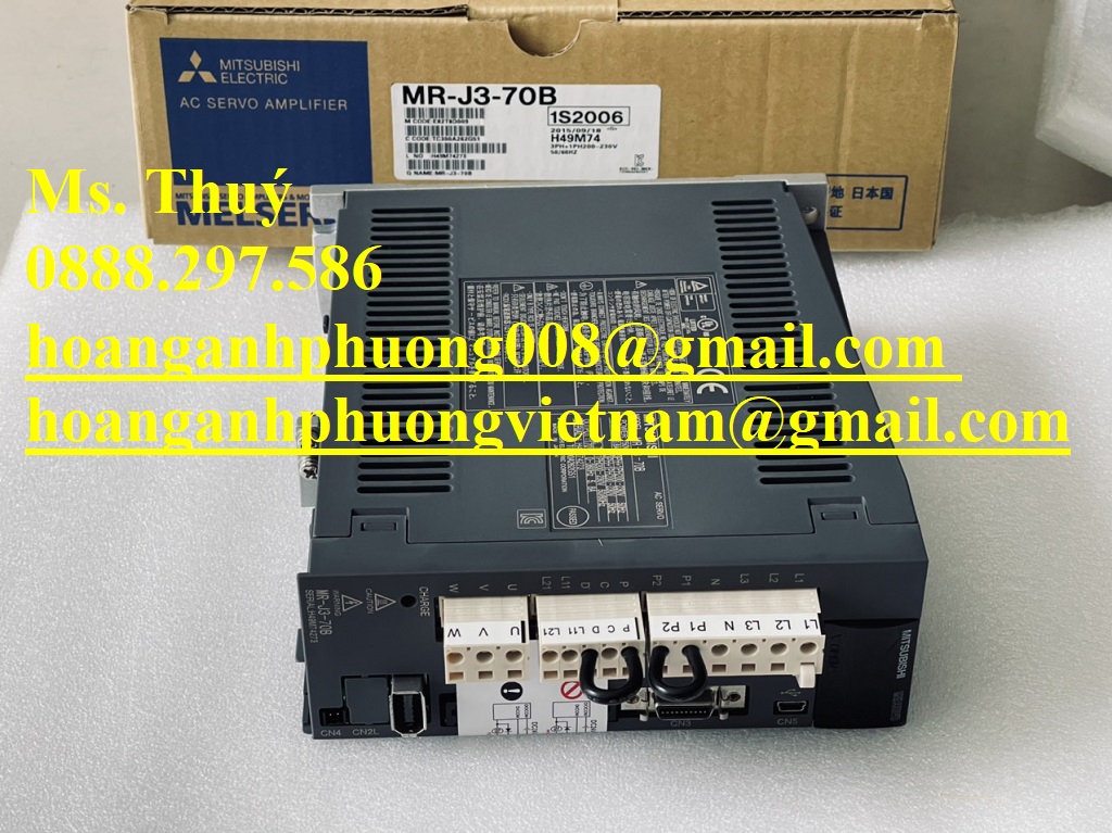 Chính hãng, mới 100%  Mitsubishi MR-J3-70B 0.7KW 380V