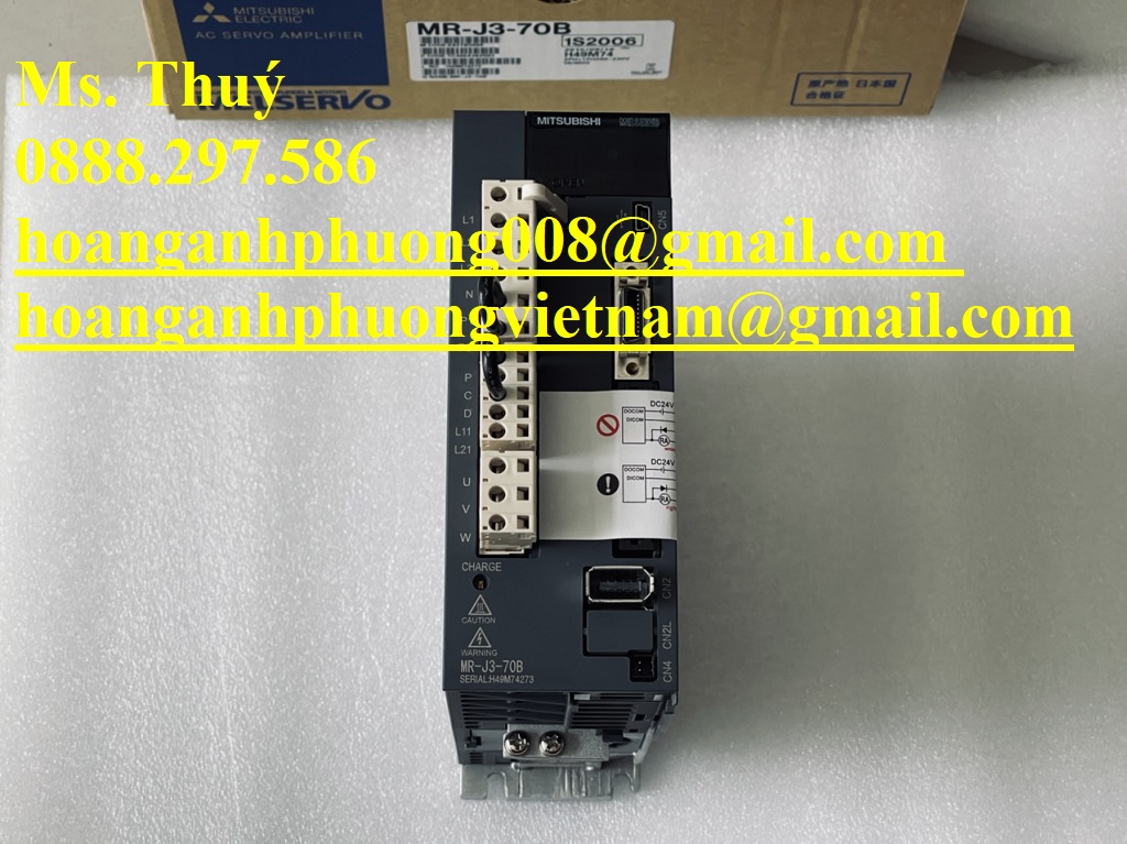 Chính hãng, mới 100%  Mitsubishi MR-J3-70B 0.7KW 380V