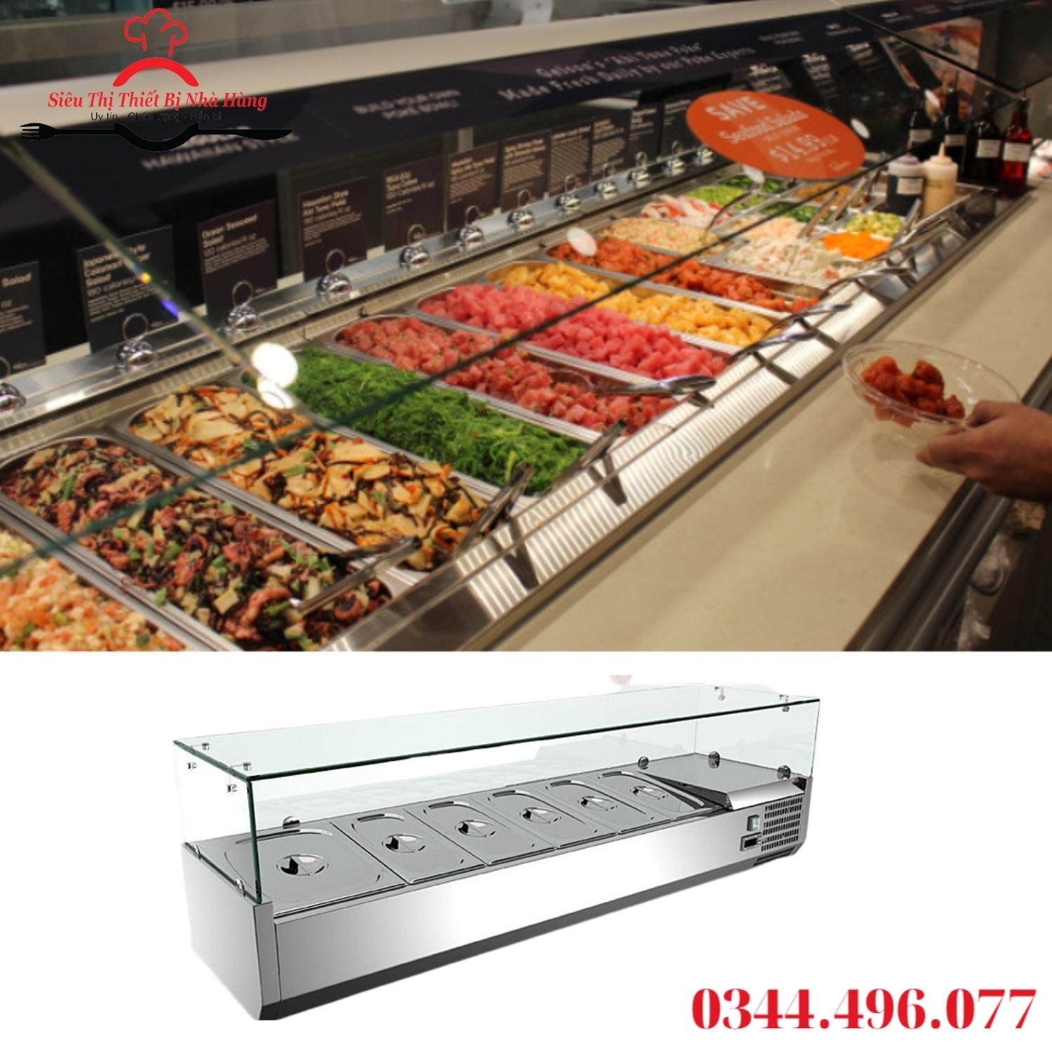 Tủ lạnh pizza/ bàn salad/quầy buffet- bàn chuyên giữ lạnh thực phẩm
