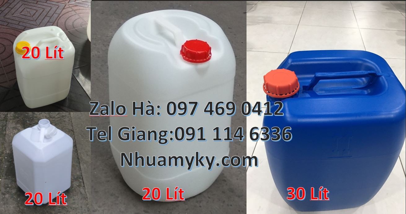 can nhựa 20l màu xanh,can nhựa 30l màu trắng,can nhựa hdpe chất lượng
