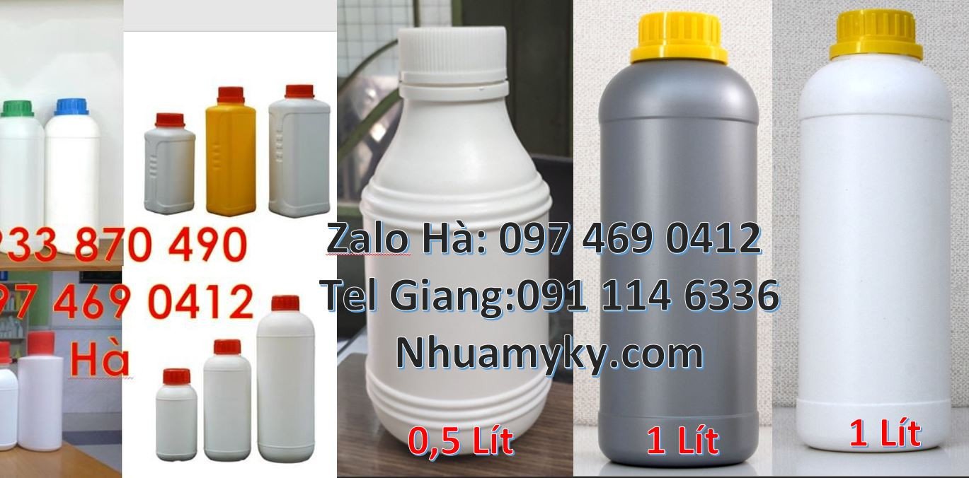 chai nhựa 1l đựng mỹ phẩm,chai nhựa 0.5l màu trắng,chai nhựa hpde giá