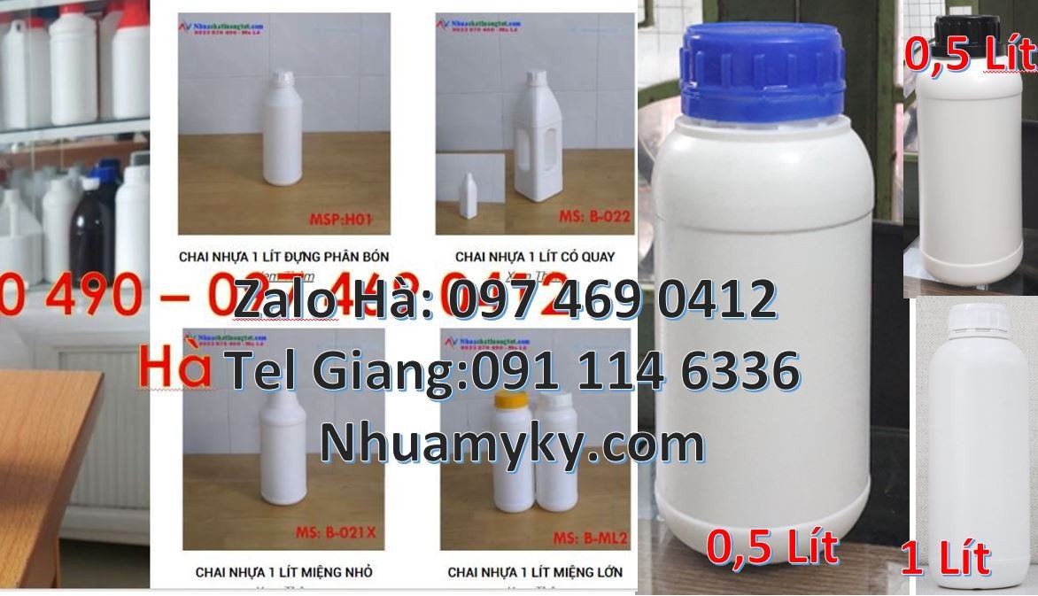 chai nhựa 1l đựng mỹ phẩm,chai nhựa 0.5l màu trắng,chai nhựa hpde giá
