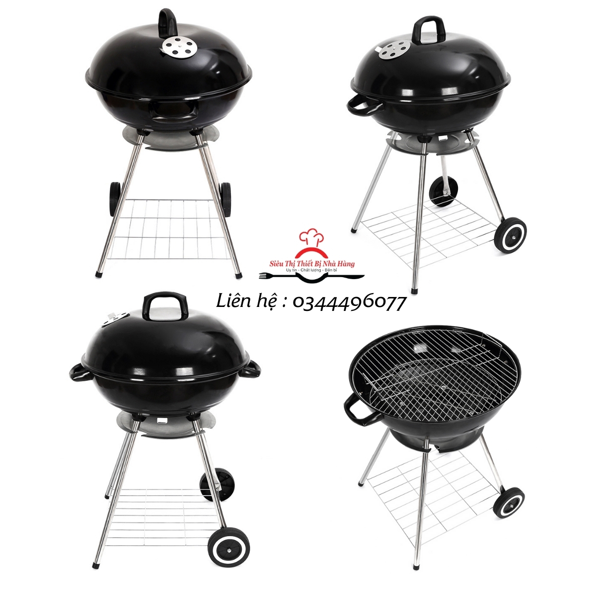 Bếp nướng than hoa BBQ ngoài trời- loại tròn