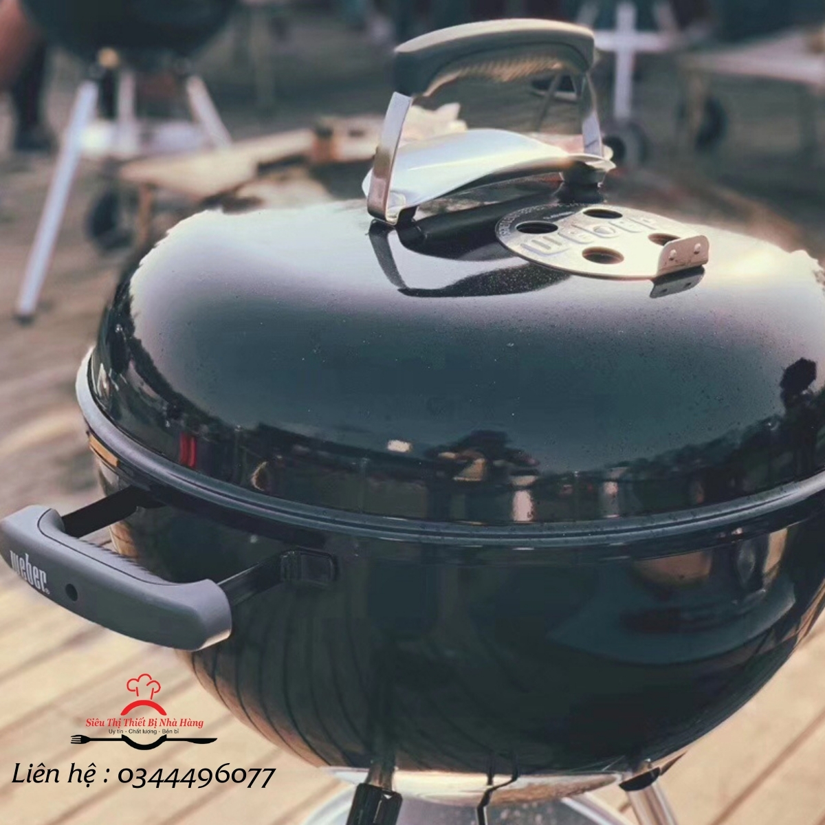 Bếp nướng than hoa BBQ ngoài trời- loại tròn