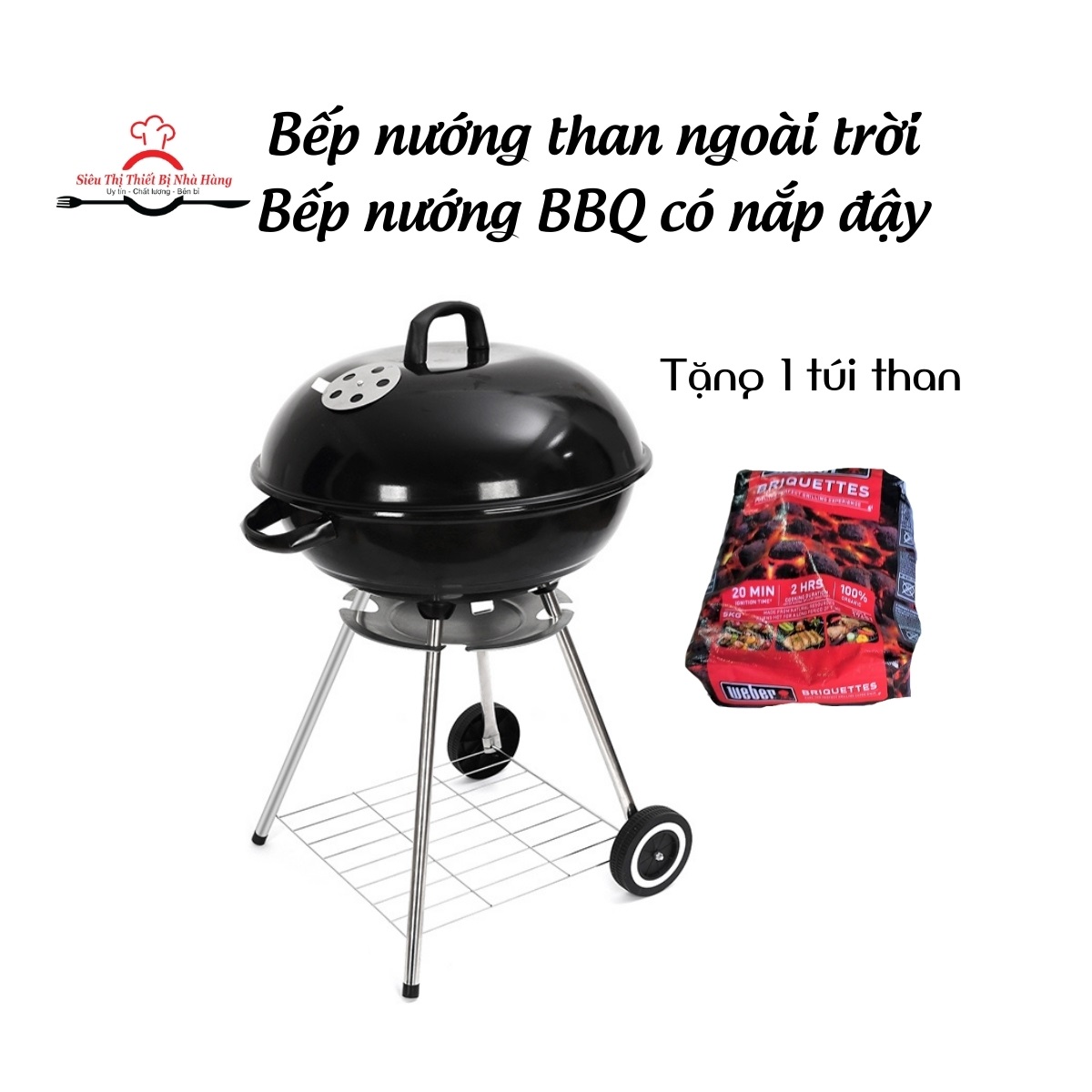 Bếp nướng than hoa ngoài trời bbq cao cấp mới- loại tròn