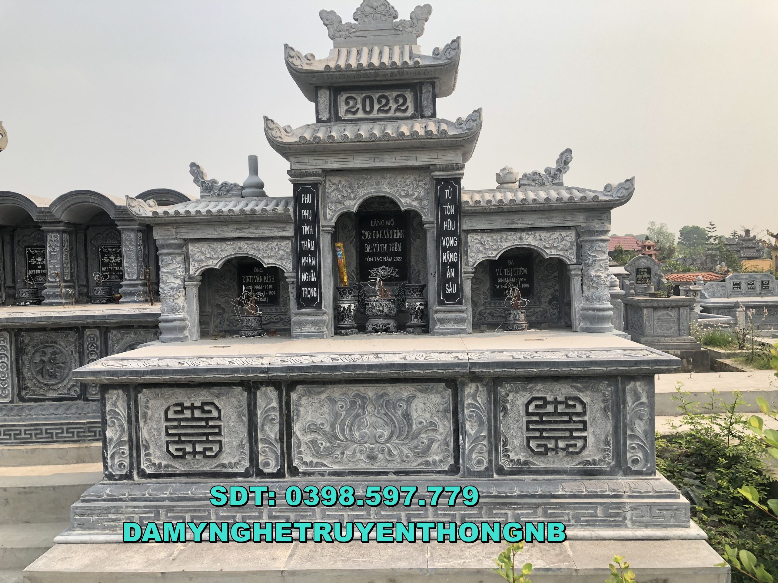 xây lăng thờ đá cao cấp được lắp ở hậu giang
