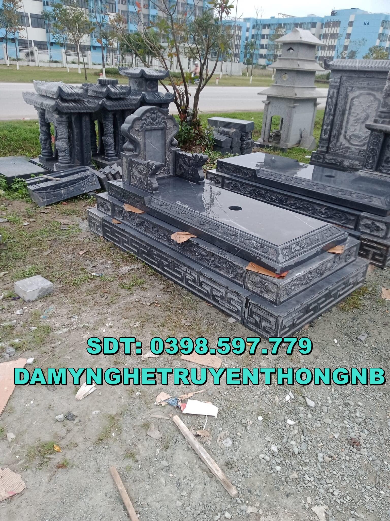 xây mộ đá đơn giản cho ông bà nhưng lại đẹp 2023