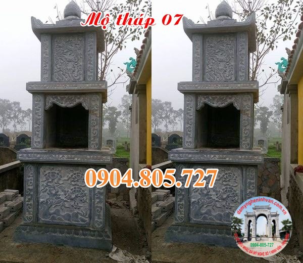 Mẫu mộ tháp phật giáo để tro cốt bằng đá tại Đồng Nai