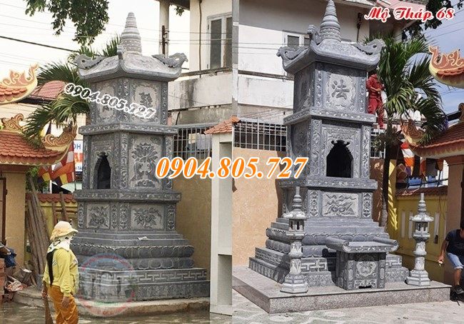 Mẫu mộ tháp phật giáo để tro cốt bằng đá tại Đồng Nai