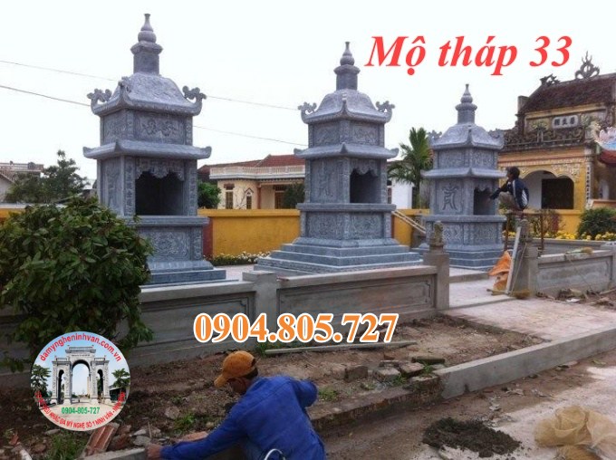 Mẫu mộ tháp phật giáo để tro cốt bằng đá tại Đồng Nai