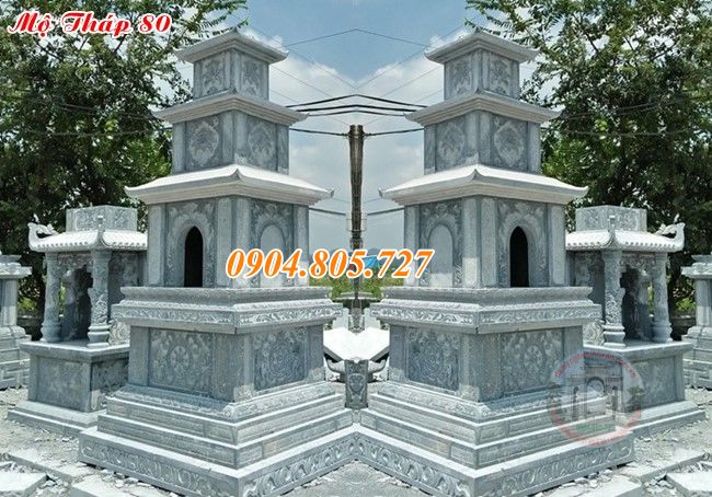 Mẫu mộ tháp phật giáo để tro cốt bằng đá tại Đồng Nai