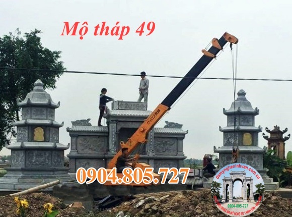 Mẫu mộ tháp phật giáo để tro cốt bằng đá tại Đồng Nai