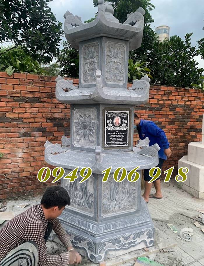 Mẫu tháp mộ để tro cốt bằng đá năm 2023