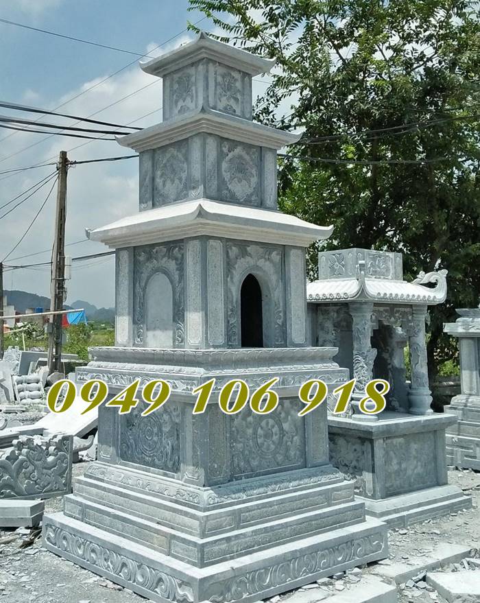 Mẫu tháp mộ để tro cốt bằng đá năm 2023