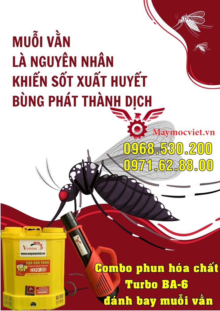 [Bảo hành 12 tháng ]-Máy phun thuốc diệt muỗi và côn trùng Turbo BA-6