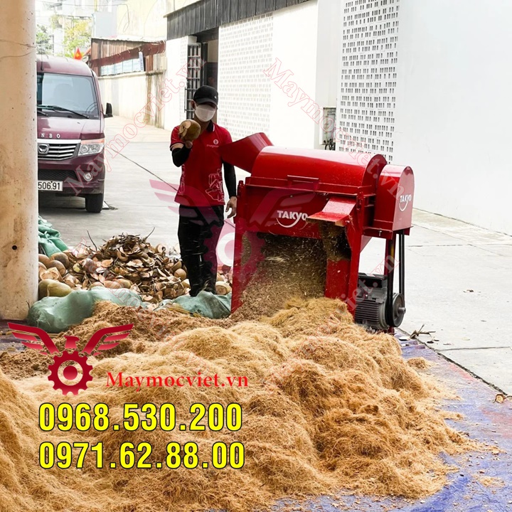Máy xay nghiền xơ dừa , rơm, cỏ voi 1 cách nhanh chóng và hiệu quả