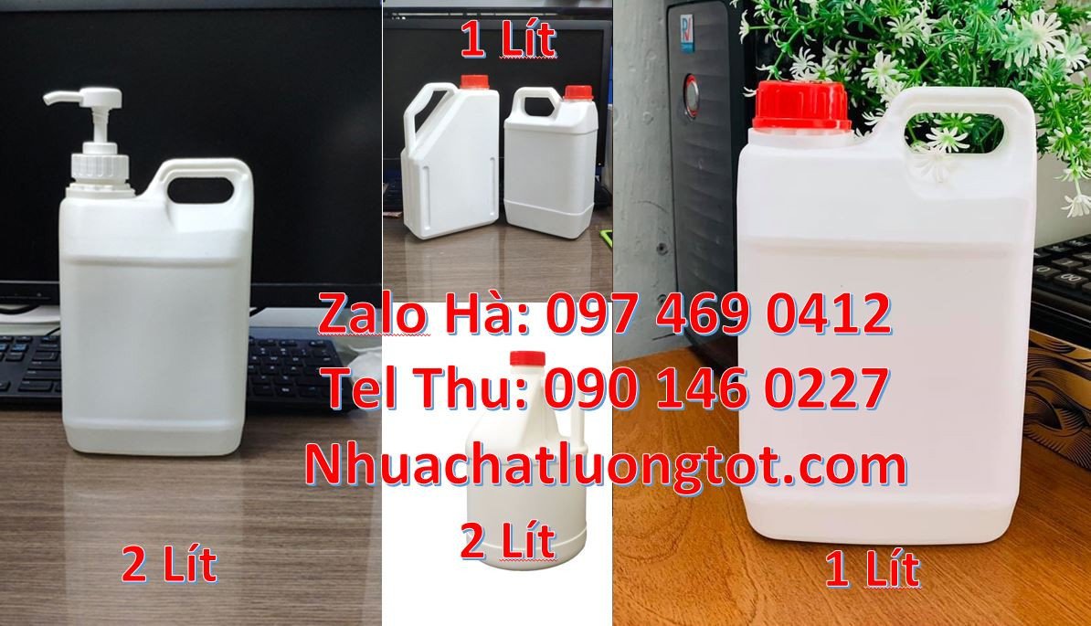 can nhựa 2l đựng dầu ăn,can nhựa 1l đựng dầu nhớt,can nhựa trắng xanh
