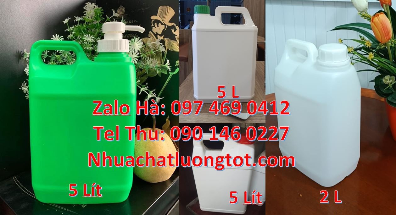 can nhựa 2l đựng dầu ăn,can nhựa 1l đựng dầu nhớt,can nhựa trắng xanh