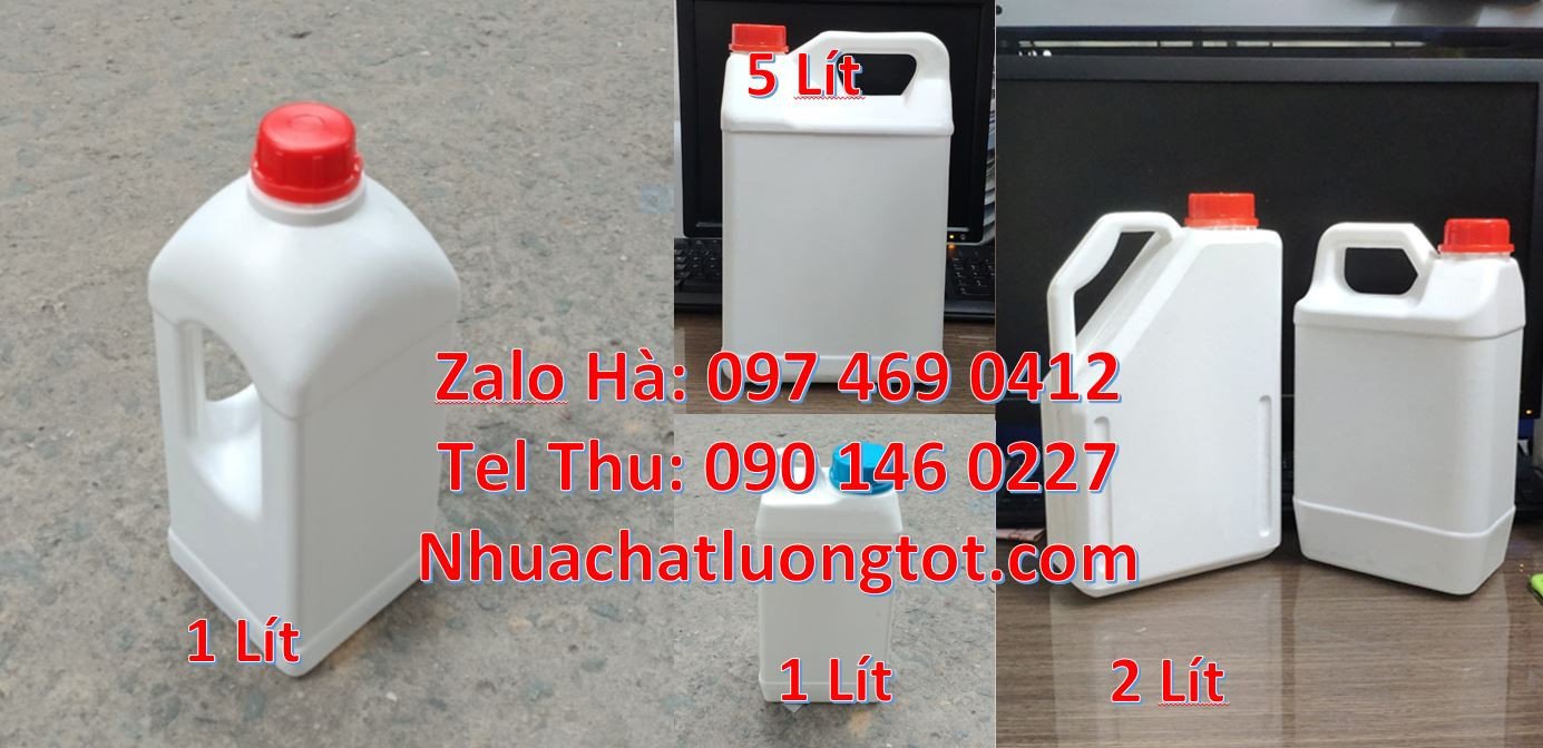 can nhựa 2l đựng dầu ăn,can nhựa 1l đựng dầu nhớt,can nhựa trắng xanh