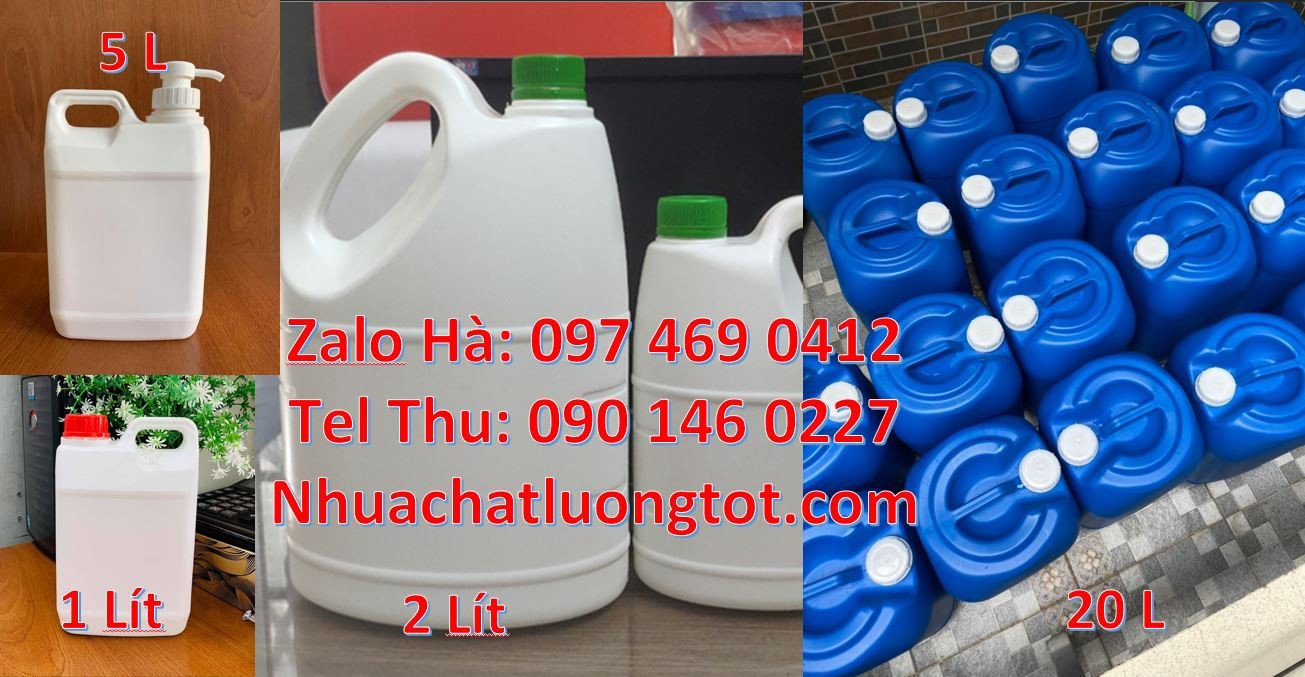 can nhựa 2l đựng dầu ăn,can nhựa 1l đựng dầu nhớt,can nhựa trắng xanh