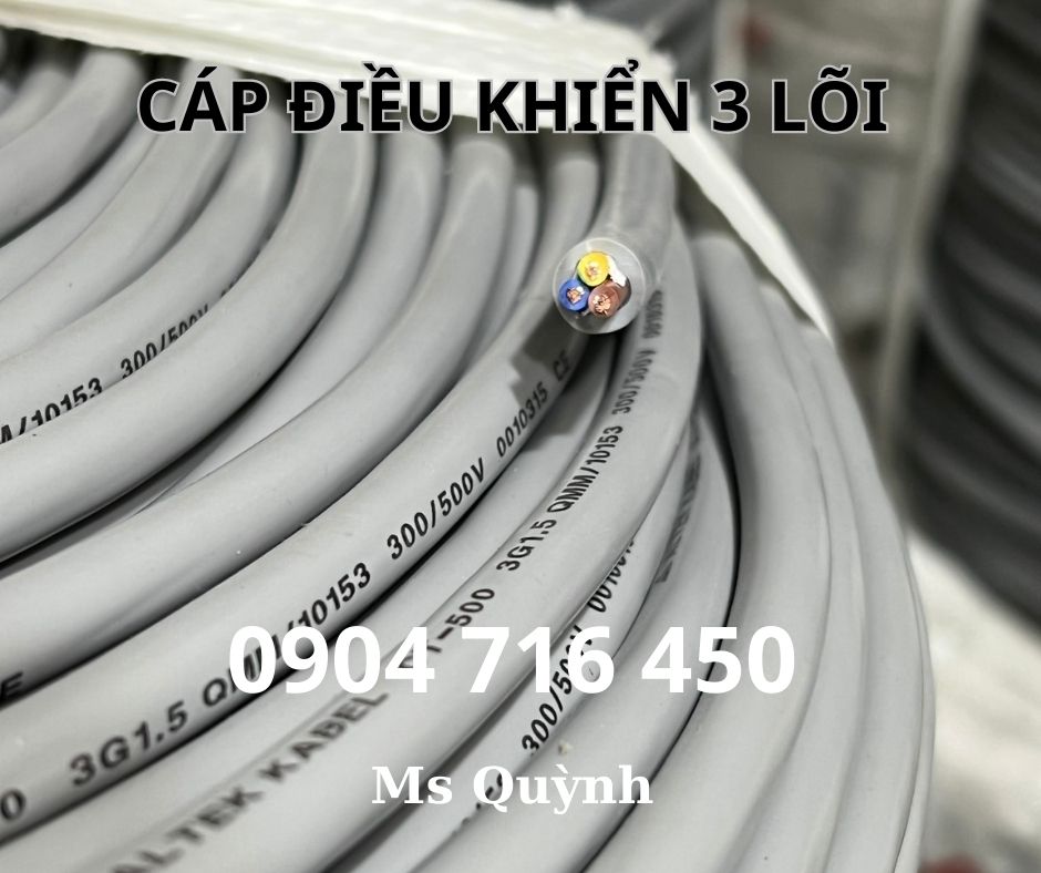 Cáp điều khiển 3 lõi Hồ Chí Minh, Hà Nội, Đà Nẵng