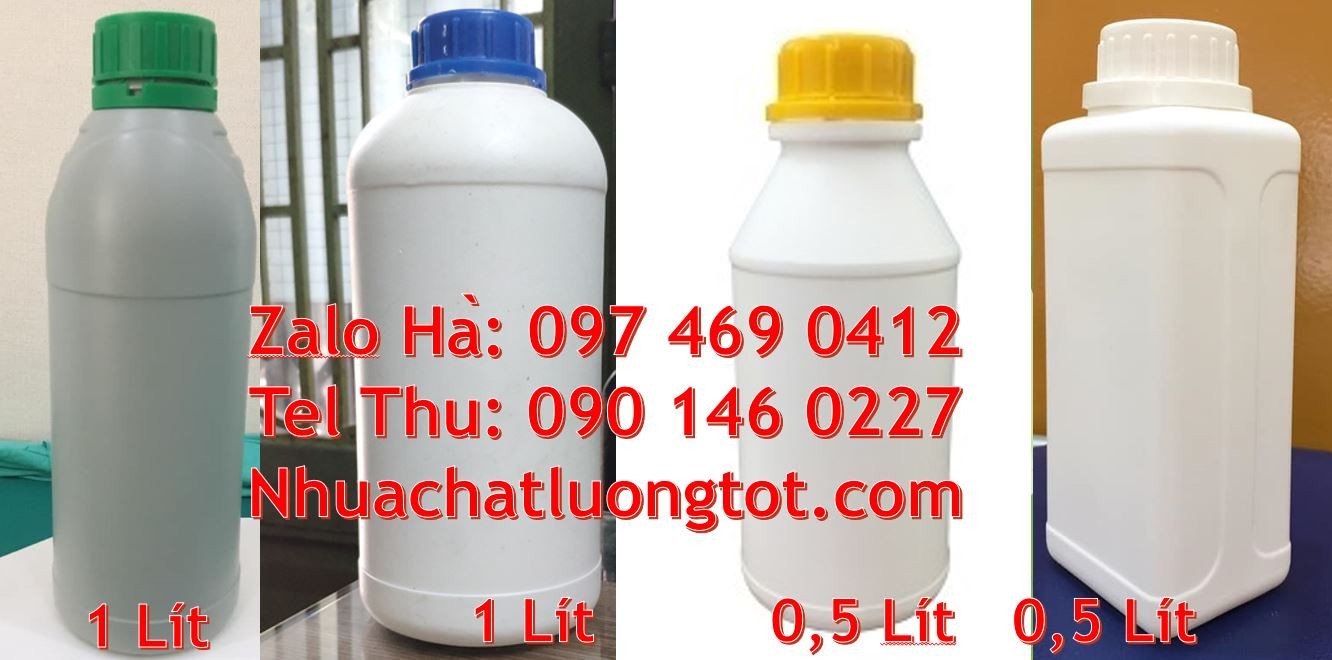 chai nhựa 1l đựng đầu nhớt,chai nhựa hdpe màu trắng,chai nhựa 0.5l rẻ