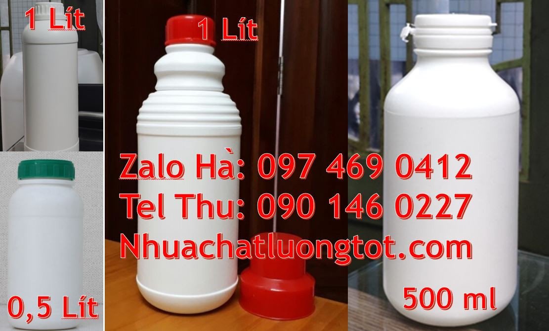 chai nhựa 1l đựng đầu nhớt,chai nhựa hdpe màu trắng,chai nhựa 0.5l rẻ