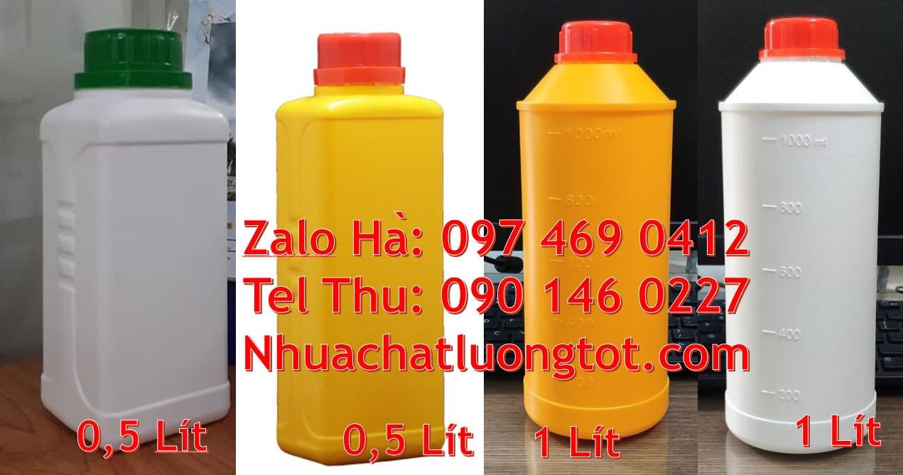 chai nhựa 1l đựng đầu nhớt,chai nhựa hdpe màu trắng,chai nhựa 0.5l rẻ