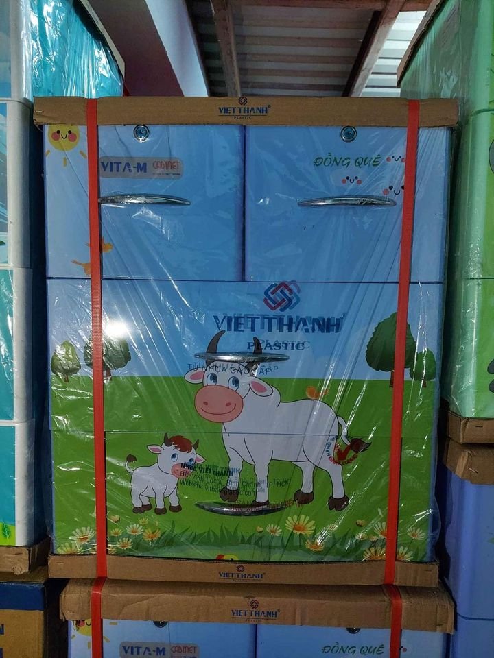 Tủ nhựa 3 tầng Doraemon KT: 60 x 48 x 76 cm