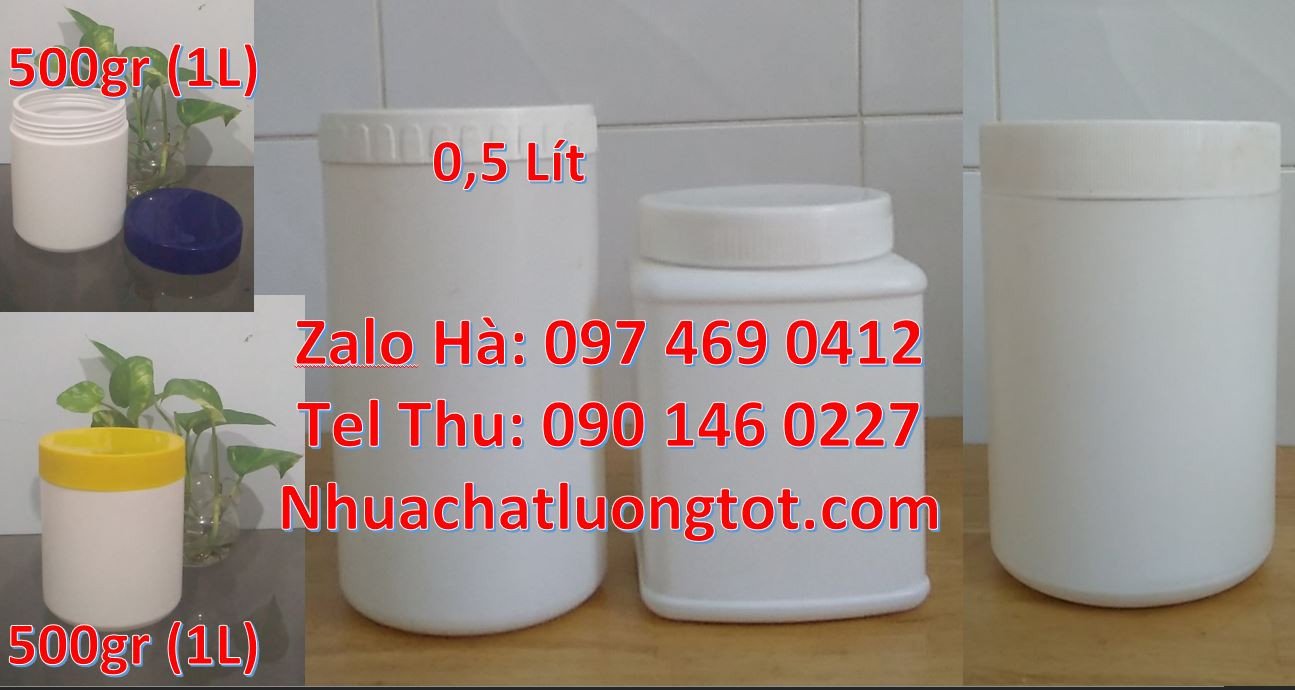hũ trắng 500g đựng hạt điều,hũ nhựa 250g đựng vừng lạc,hũ nhựa đựng gi