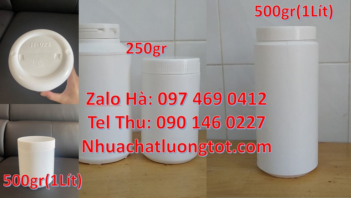 hũ trắng 500g đựng hạt điều,hũ nhựa 250g đựng vừng lạc,hũ nhựa đựng gi