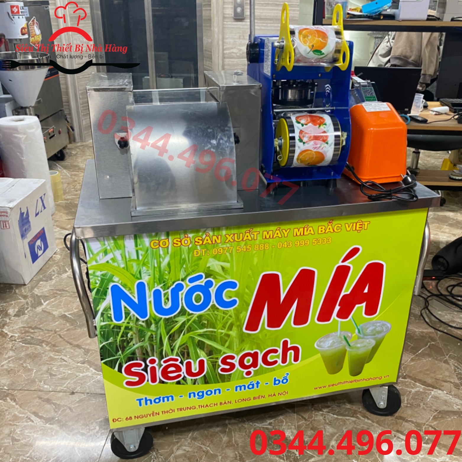 Máy ép nước mía siêu sạch- rulo kim cương Bắc Việt