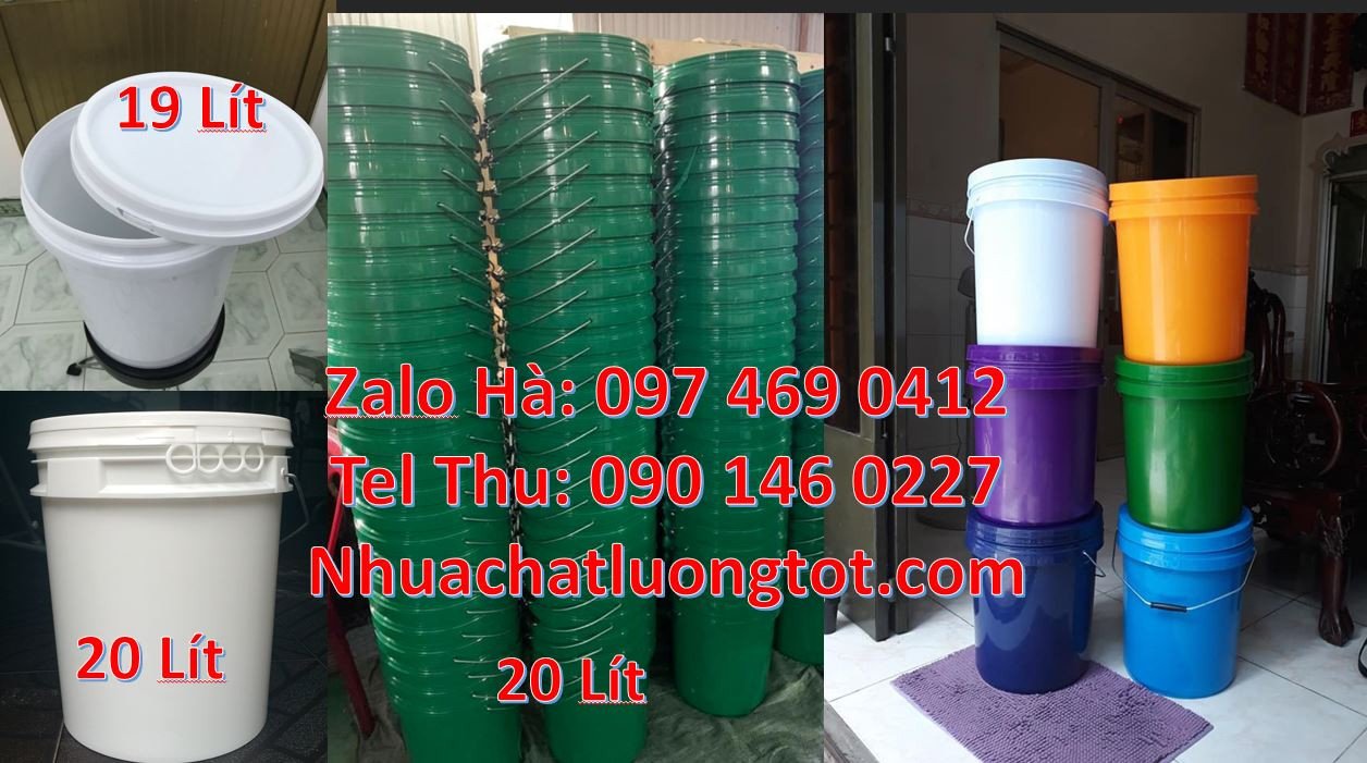 thùng đựng sơn 20l,vỏ thùng sơn 5l màu trắng,thùng sơn hdpe giá rẻ hcm