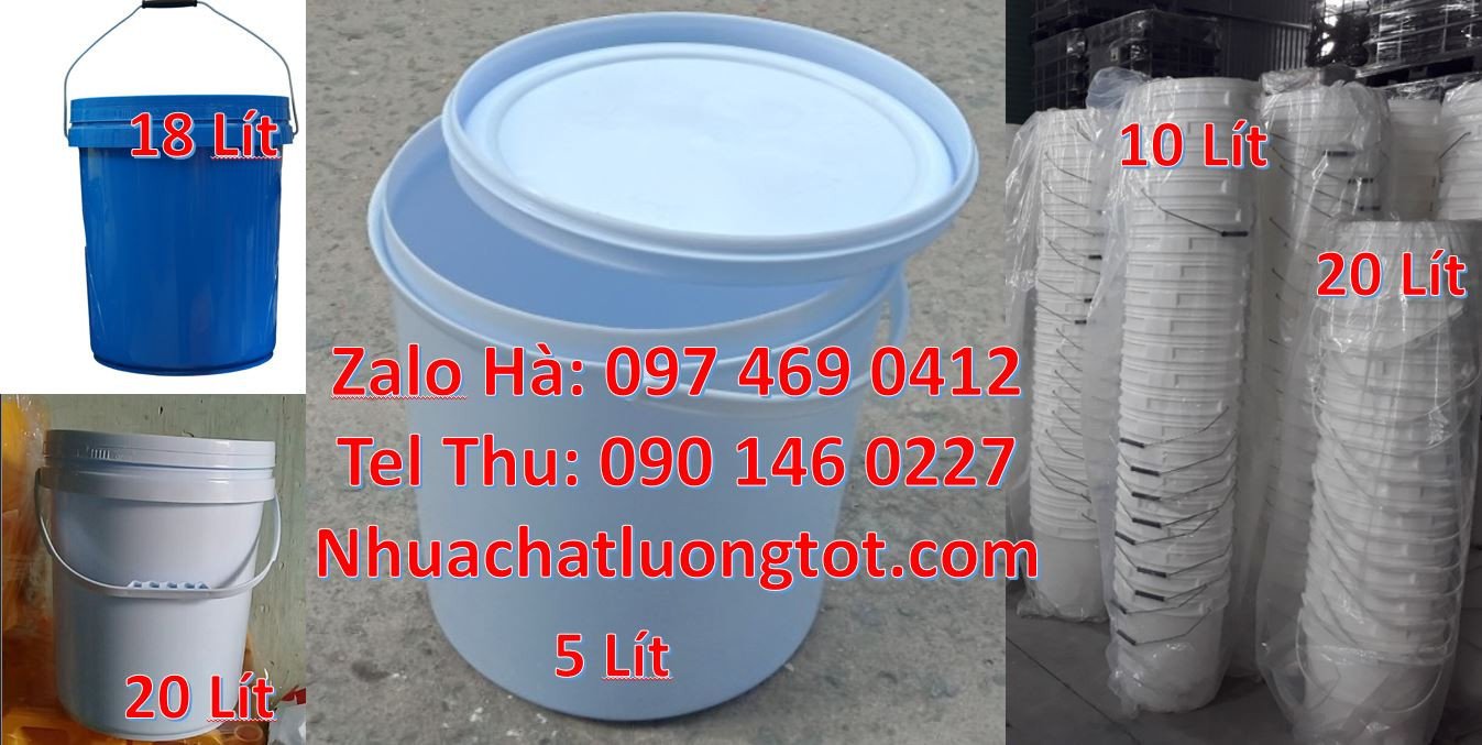 thùng đựng sơn 20l,vỏ thùng sơn 5l màu trắng,thùng sơn hdpe giá rẻ hcm