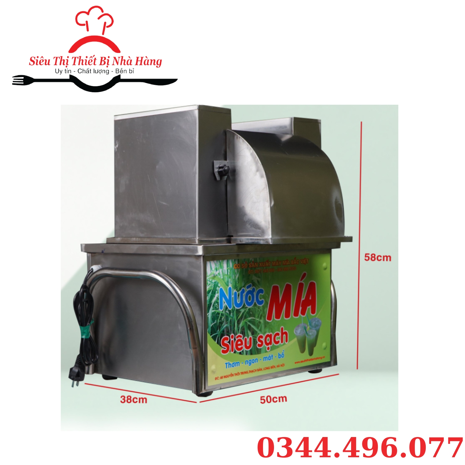 Máy ép mía siêu sạch rulo kim cương 3 lô BẮC VIỆT