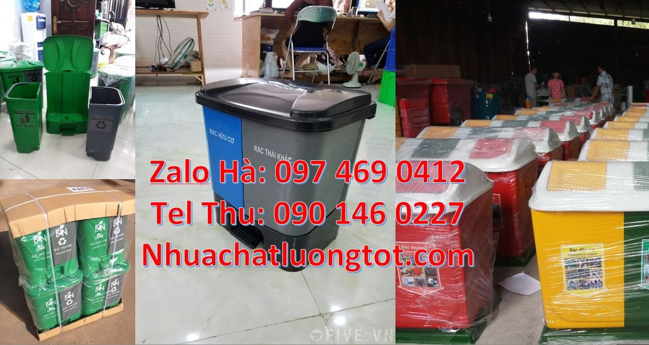 thùng rác 3 ngăn 3 màu,thùng rác 2 ngăn nắp đậy,thùng rác phân loại rẻ