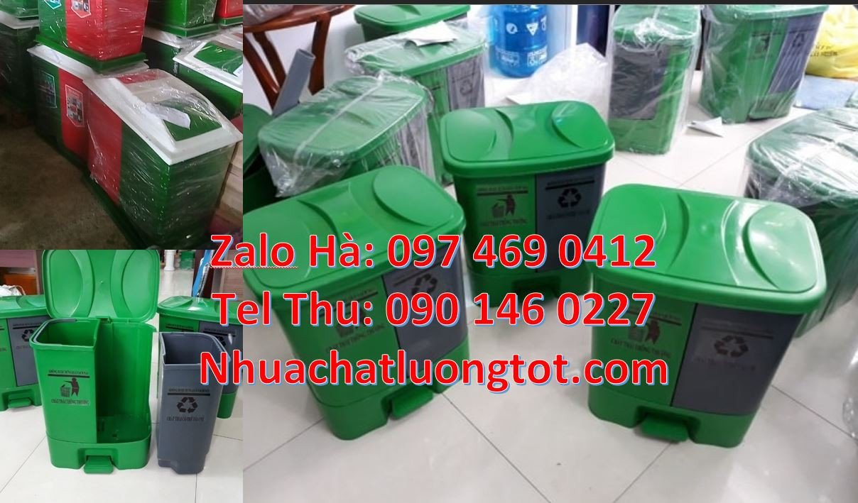 thùng rác 3 ngăn 3 màu,thùng rác 2 ngăn nắp đậy,thùng rác phân loại rẻ