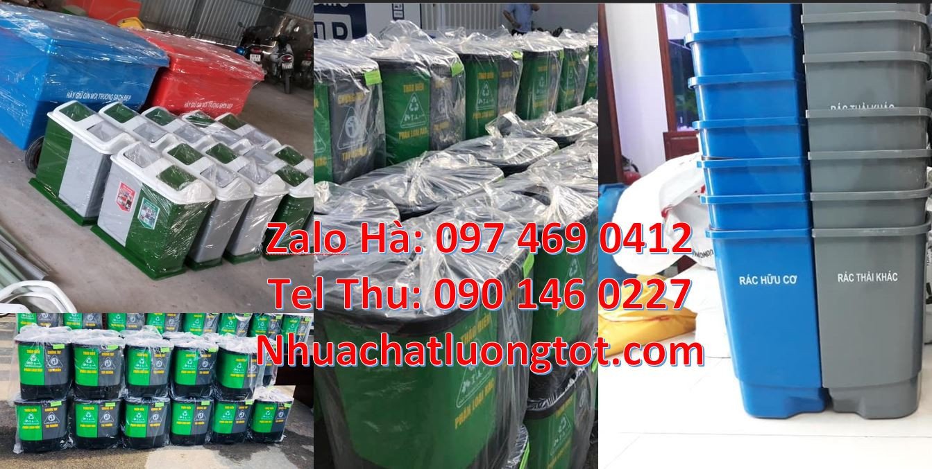 thùng rác 3 ngăn 3 màu,thùng rác 2 ngăn nắp đậy,thùng rác phân loại rẻ