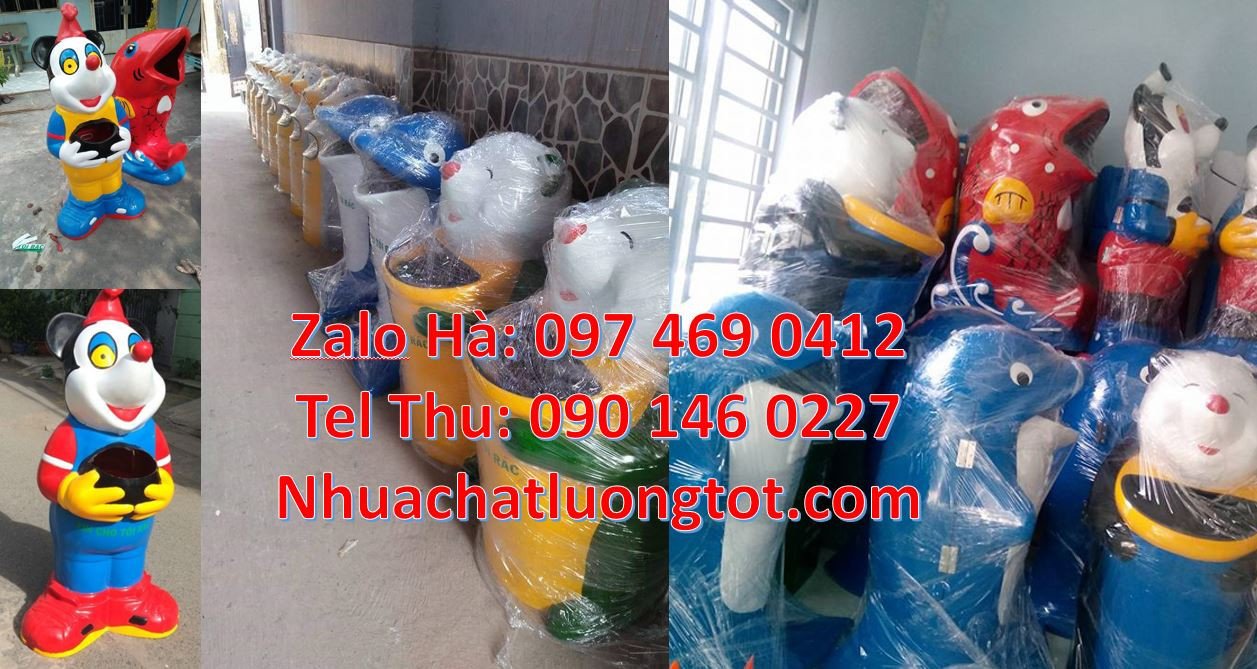 thùng rác hình con cá heo,thùng rác hình con gấu,thùng rác con thú giá