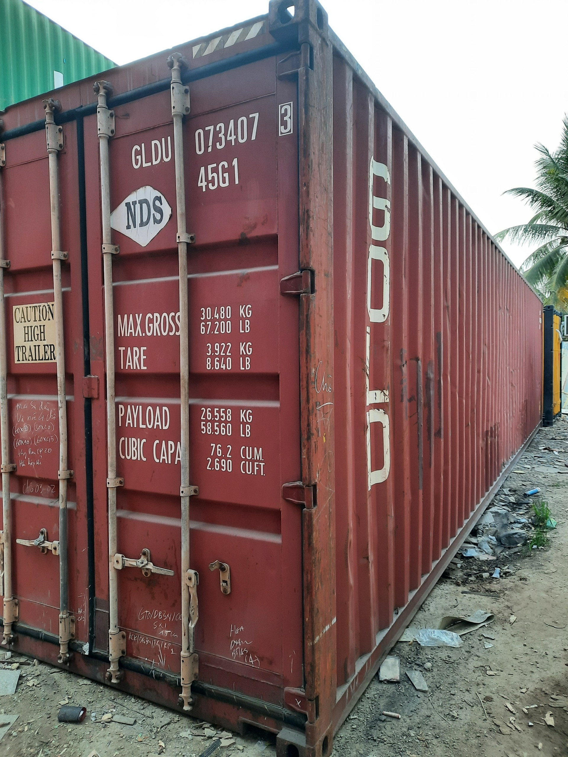 Cho thuê container 40DC đóng hàng giá cực rẻ