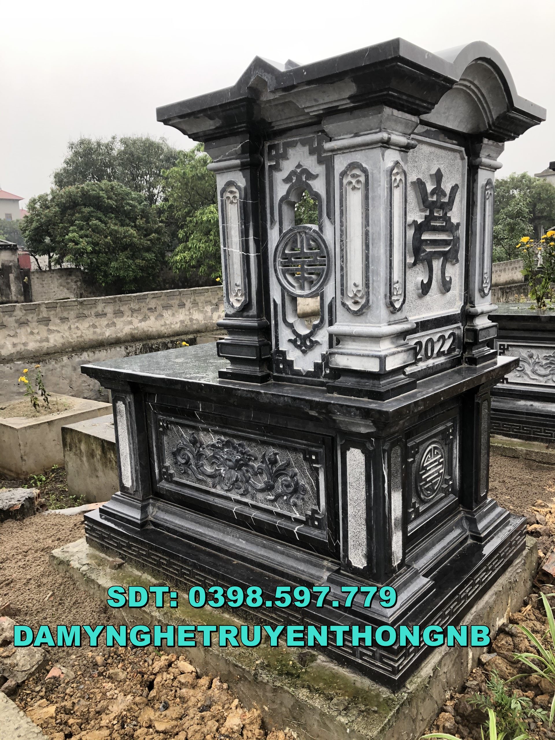 xây mộ đá cao cấp cho ông bà ở vĩnh long