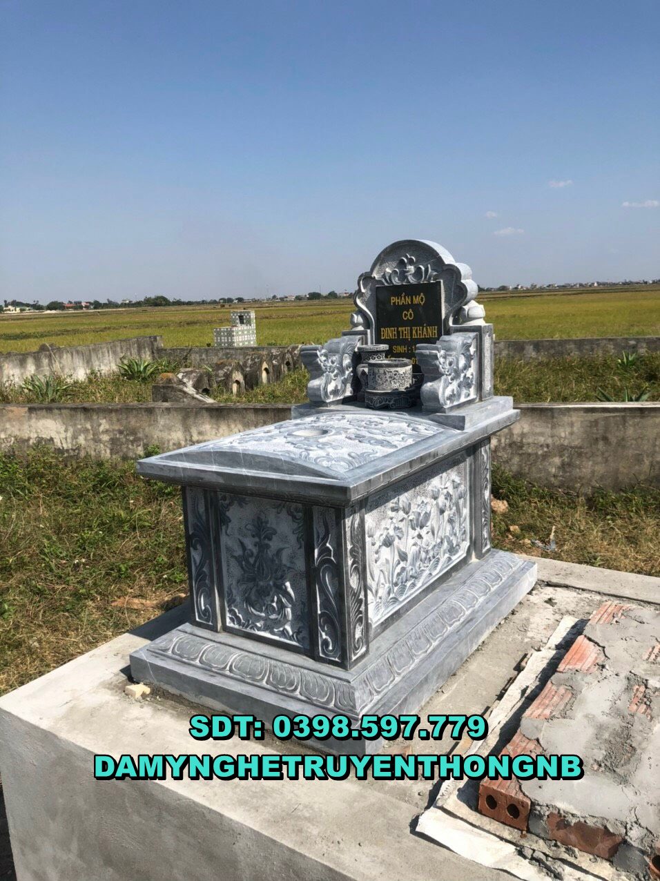 xây mộ đá cao cấp cho ông bà ở vĩnh long