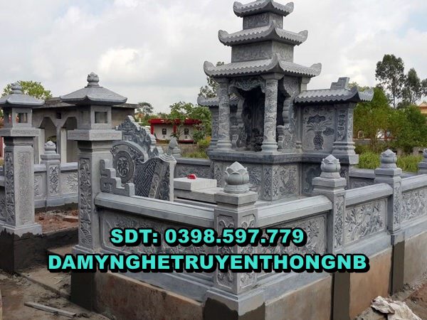 khuôn viên lăng mộ đá cao cấp tại vĩnh long 2023