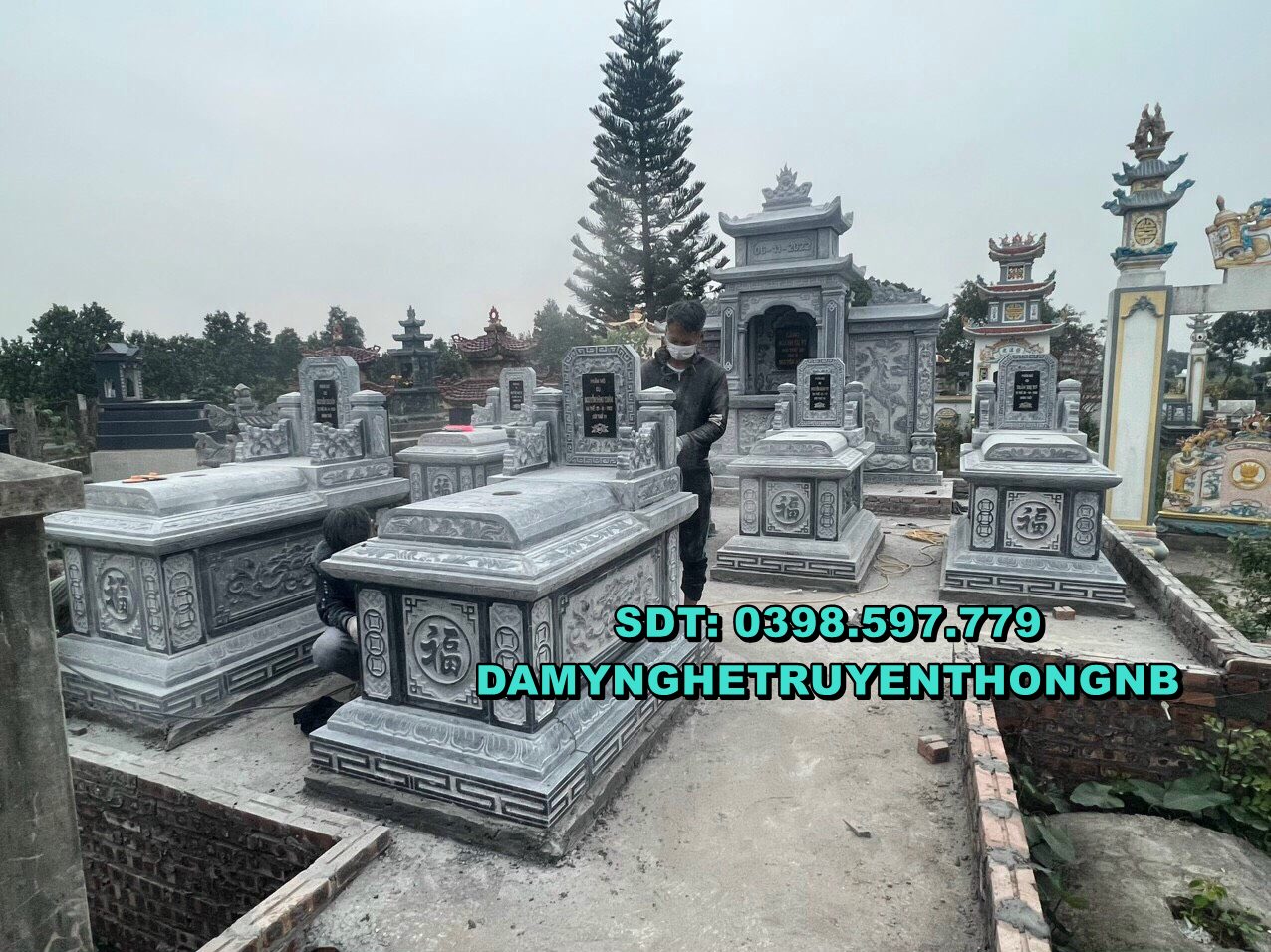 khuôn viên lăng mộ đá cao cấp tại vĩnh long 2023