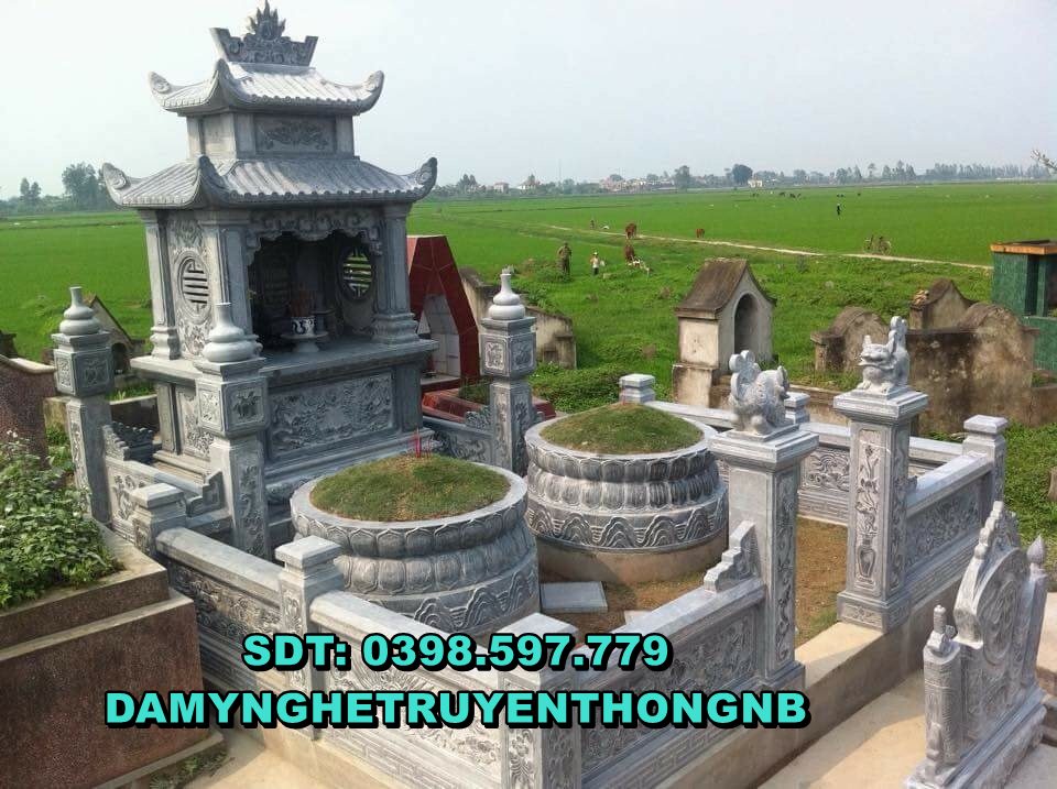 khuôn viên lăng mộ đá đẹp tại cần thơ 2023