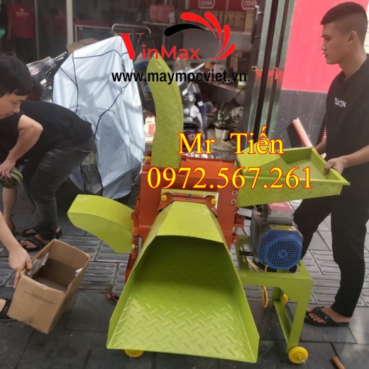 Máy băm sơ dừa, cỏ voi, bã mía công suất 3kw
