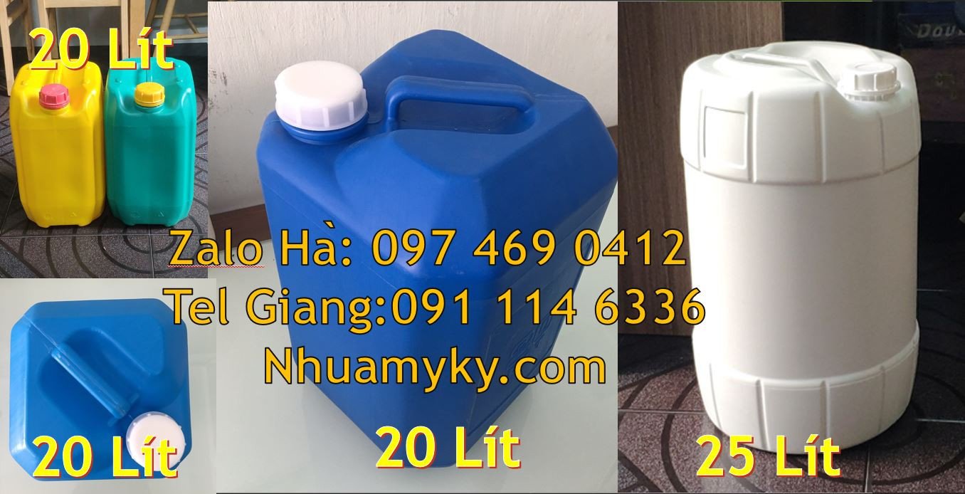 can nhựa 20l đựng mật,can nhựa trắng 25l,can nhựa đựng hóa chất giá rẻ